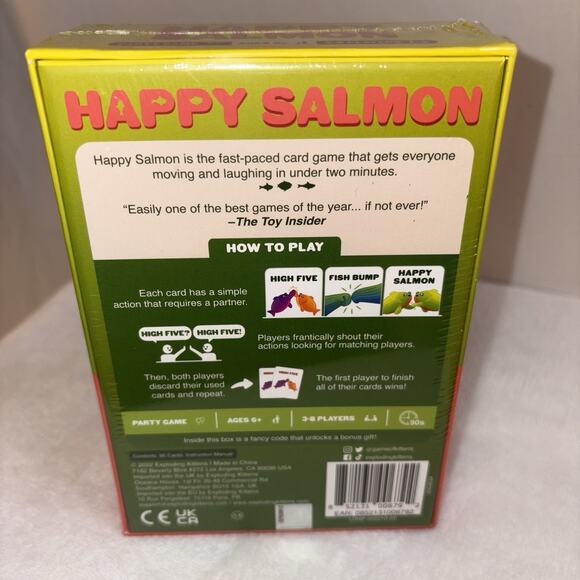 Happy Salmon Family Party Card Game Exploding Kittens 2021 Sealed NEW - Picture 4 of 5